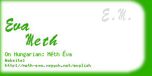 eva meth business card